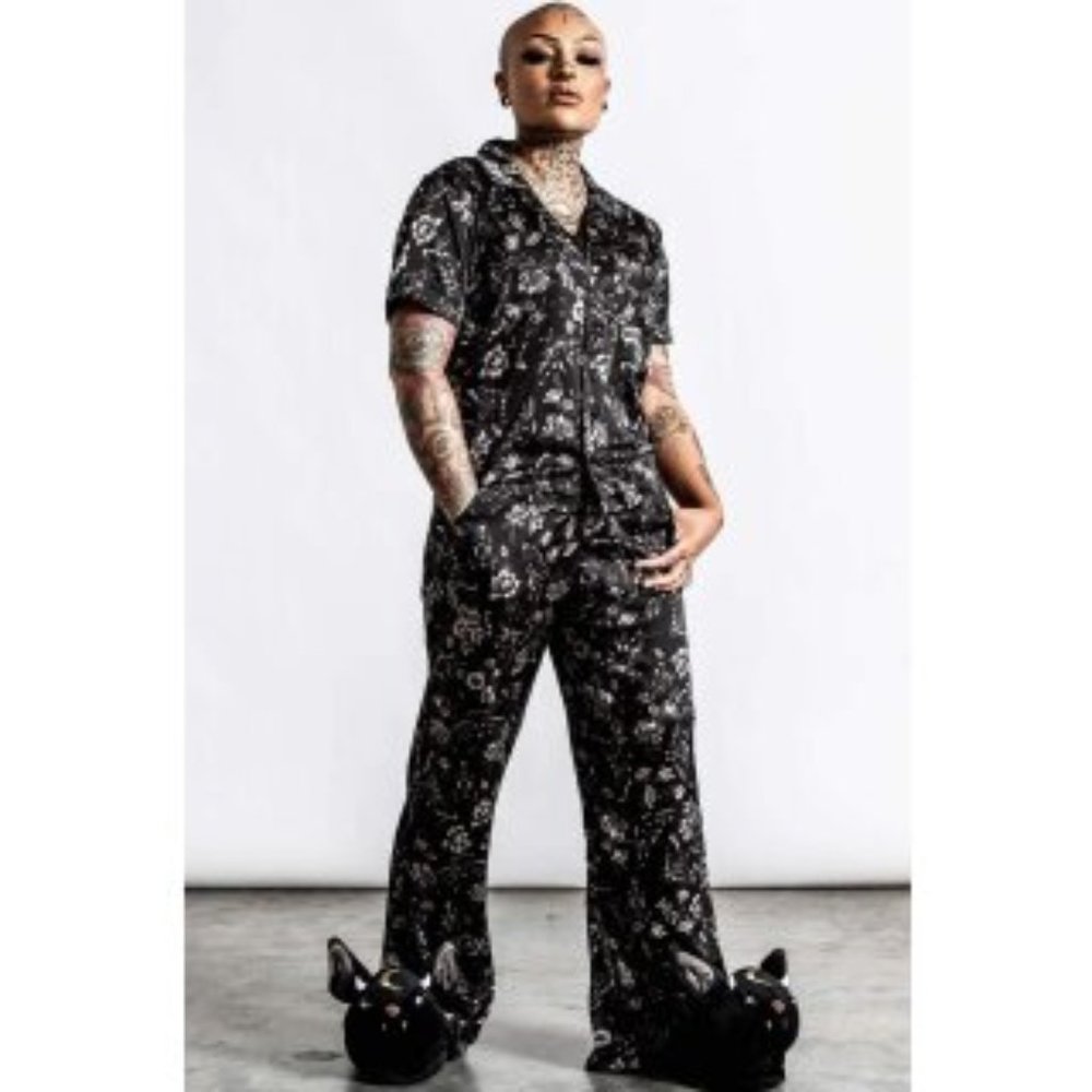 Killstar No Rest for the Wicked PJ set, Size S